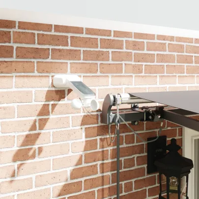 Marchiză automată cu LED Gri 400x350 cm - Material de înlocuire