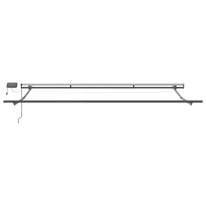 Marchiză Manuală Retractabilă cu LED Roșu 400x350 cm | vidaXL