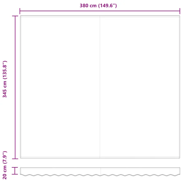Marciză Retractabilă Automată Roșie 400x350 cm - vidaXL