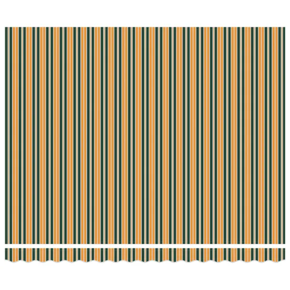 Marchiză Retractabilă Manuală Verde-Albă 400x350 cm - ViaXL