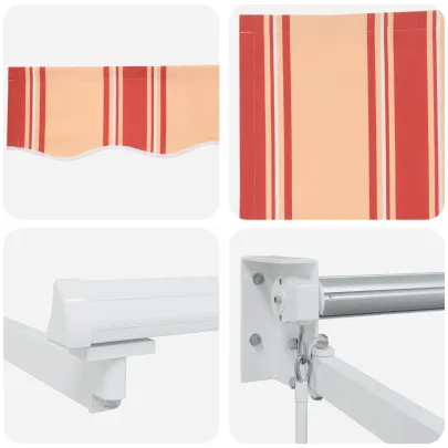 Marchiză Exterior Retractabilă Galben-Portocalie 450x300 cm