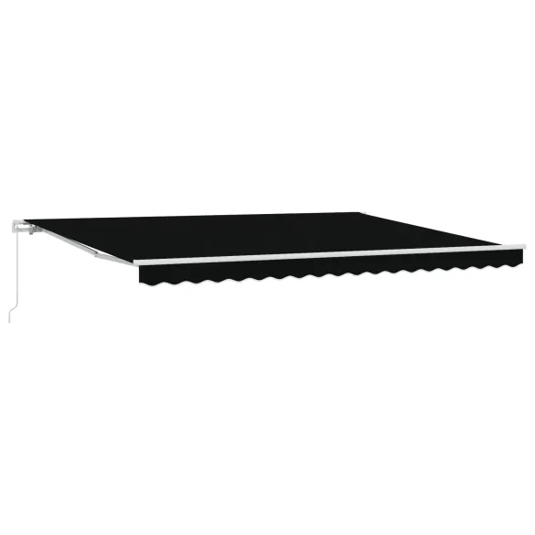 Markiză Manuală Retractabilă Neagră 450x300 cm - Material Acrilic