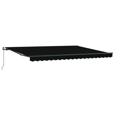 Material Marchiză Retractabilă 450x300 cm Negru | vidaXL