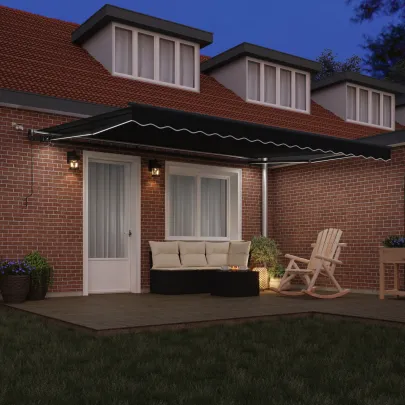 Marchiză Retractabilă Automată cu LED 450x300 cm | vidaXL