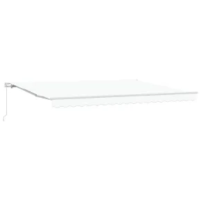 Husă Marchiză Retractabilă Albă 450x300 cm | vidaXL 2