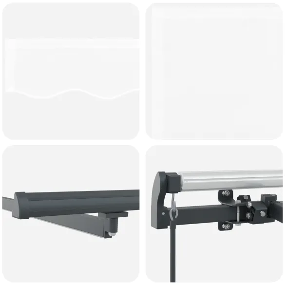 Marchiză retractabilă cu LED pentru exterior 4.5x3m
