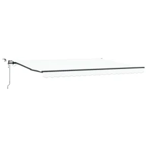 Marchiză Automată Retractabilă cu LED Alb 450x300 cm 2