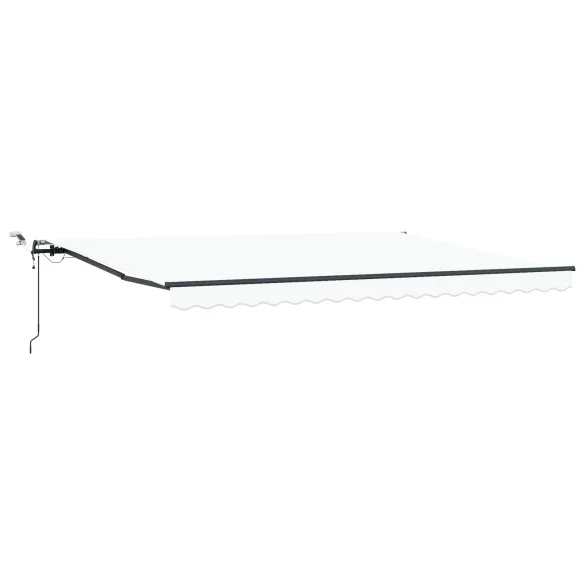 Marchiză Automată Retractabilă cu LED Alb 450x300 cm