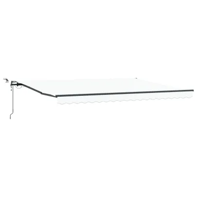 Marchiză Automată Retractabilă cu LED Alb 450x300 cm