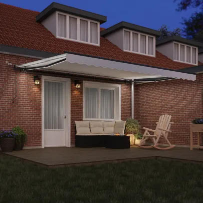 Marchiză Automată Retractabilă cu LED Alb 450x300 cm