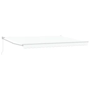Marchiză Manuală Retractabilă Alb 450x300 cm - Cadru 4.5x3 m 2