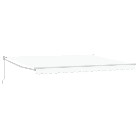 Marchiză Manuală Retractabilă Alb 450x300 cm - Cadru 4.5x3 m