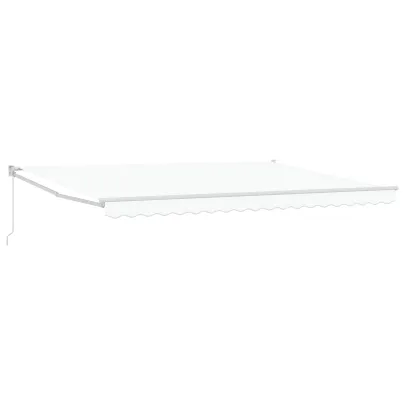 Marchiză Manuală Retractabilă Alb 450x300 cm - Cadru 4.5x3 m