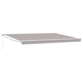 Marchiză Retractabilă Manuală Gri 450x300 cm - Ușor de Montat 2