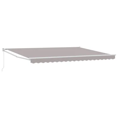 Marchiză Retractabilă Manuală Gri 450x300 cm - Ușor de Montat