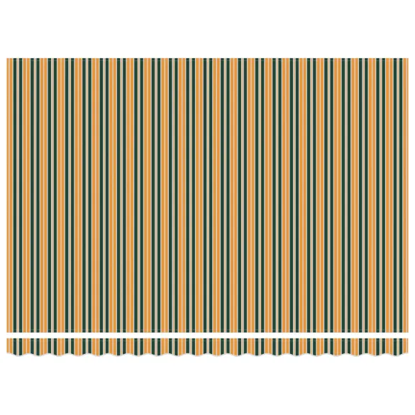Marchiză Retractabilă Verde-Galben 450x300 cm - UMBRĂ Exterioară