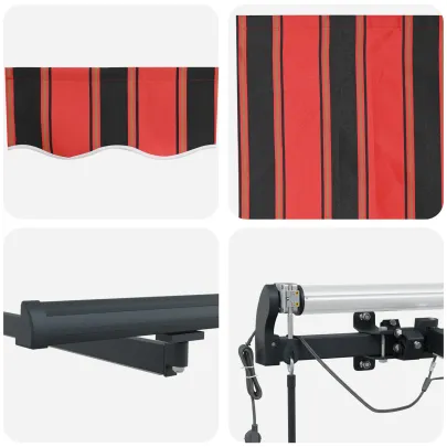 Marchiză Automată Retractabilă cu LED pentru Exterior