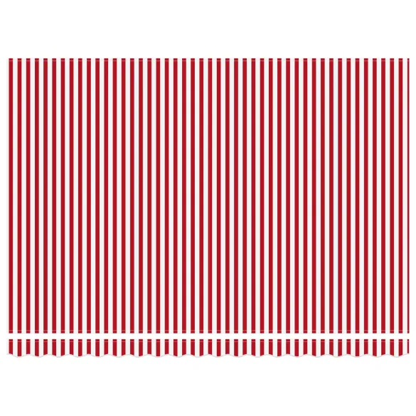Marchiză Retractabilă Manuală Dungi Roșii și Albe 450x350 cm