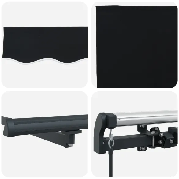 Marchiză Manuală Retractabilă 4.5x3.5 m Negru - Material Schimb