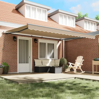 Marchiză Automată Bej 450x350 cm - Umbră și Protecție