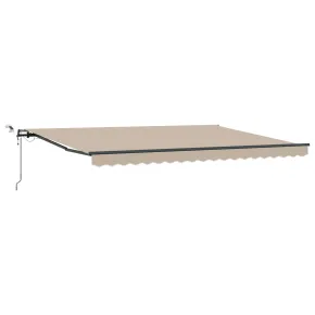 Marchiză Retractabilă Automată cu LED 450x350cm Bej 2