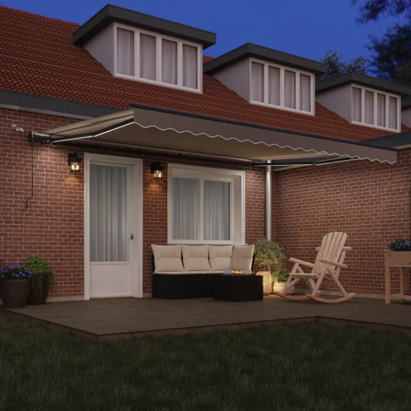 Marchiză Retractabilă Automată cu LED 450x350cm Bej