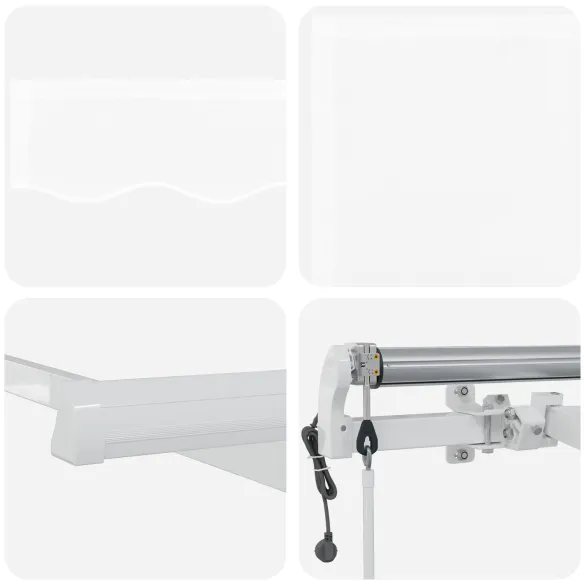 Marcaj Retractabil Automat Alb 450x350 cm - Cadru 4,5x3,5 m