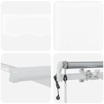 Marcaj Retractabil Automat Alb 450x350 cm - Cadru 4,5x3,5 m