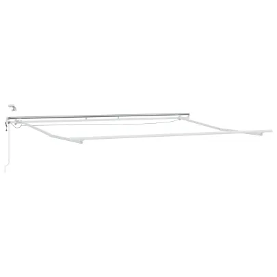 Marchiză automată cu LED 4.5x3.5m - Material alb | vidaXL