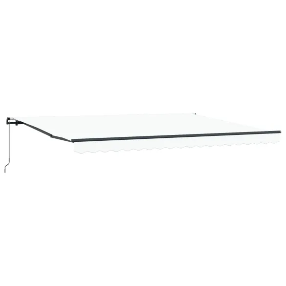 Marchiză manuală retractabilă albă 4.5x3.5 m - vidaXL