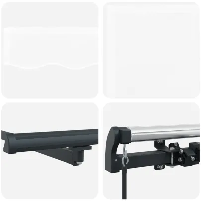 Marchiză manuală retractabilă albă 4.5x3.5 m - vidaXL