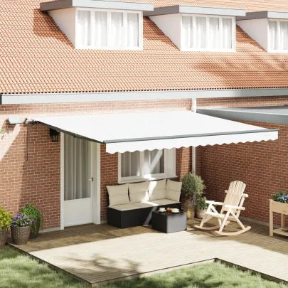 Marchiză retractabilă cu LED pentru exterior 450x350cm