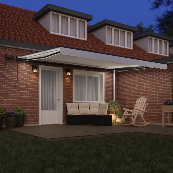 Marchiză retractabilă cu LED pentru exterior 450x350cm