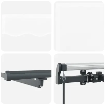 Marchiză retractabilă cu LED pentru exterior 450x350cm