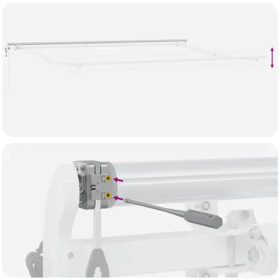 Marchiză Automată Retractabilă Gri 450x350 cm - Acril Rezistent