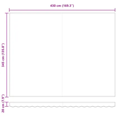 Marchiză Automată Retractabilă Gri 450x350 cm - Acril Rezistent