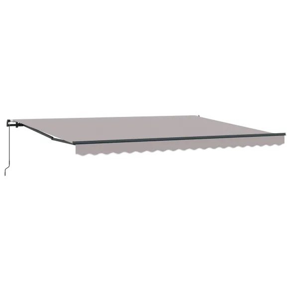Marchiză retractabilă manuală Gri 450x350 cm - Material umbră