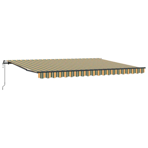 Marchiză Automată Verde-Galben 450x350 cm - Umbră Exterioară
