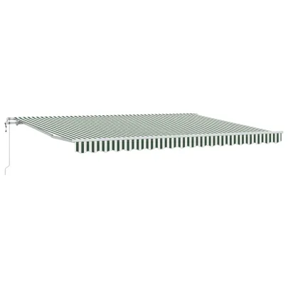 Marchiză Automată Exterior 4.5x3.5 m - Verde și Alb | vidaXL