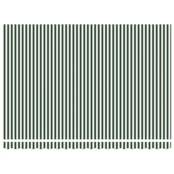 Marchiză Automată Verde-Albă 450x350 cm - Material Textil UV