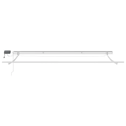 Marchiză retractabilă manuală cu LED-uri portocalii și maro 500x300cm