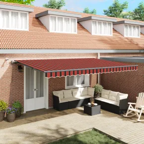 Marchiză Automată Retractabilă cu LED 500x300cm | vidaXL