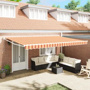 Marchiză retractabilă manuală pentru exterior 500x300 cm