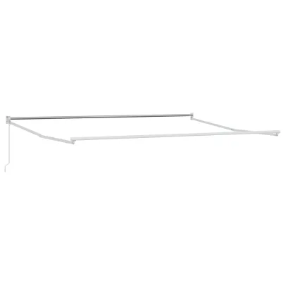 Marchiză Retractabilă Manuală Dungi Roșii-Albe 5x3m
