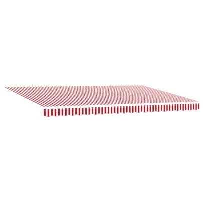 Marchiză Retractabilă Exterior 500x300 cm - Dungi Roșu-Alb
