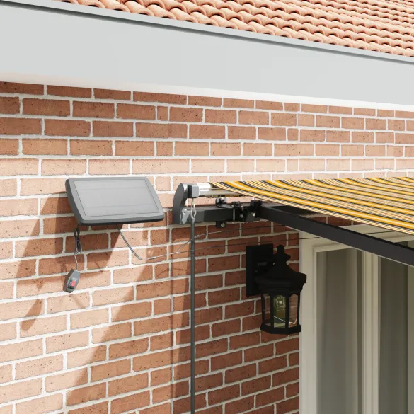 Marchiză Retractabilă Manuală cu LED pentru Exterior 500x300 cm