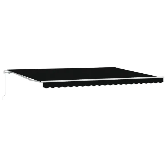 Marchiză Retractabilă Manuală 5x3 m Negru - Umbră Exterioară