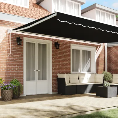 Marchiză Retractabilă Automată 5x3m Negru - Material Înlocuire