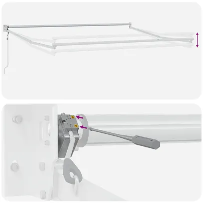 Marchiză Retractabilă Automată 5x3m Negru - Material Înlocuire