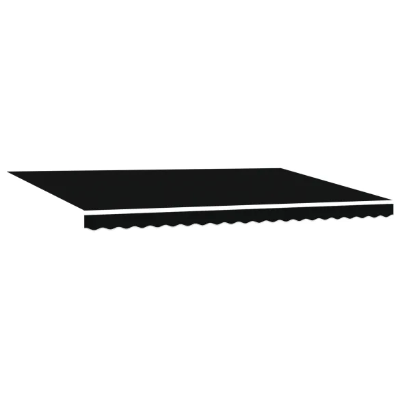 Marchiză Retractabilă Manuală 5x3m Negru - Umbră Exterior | vidaXL